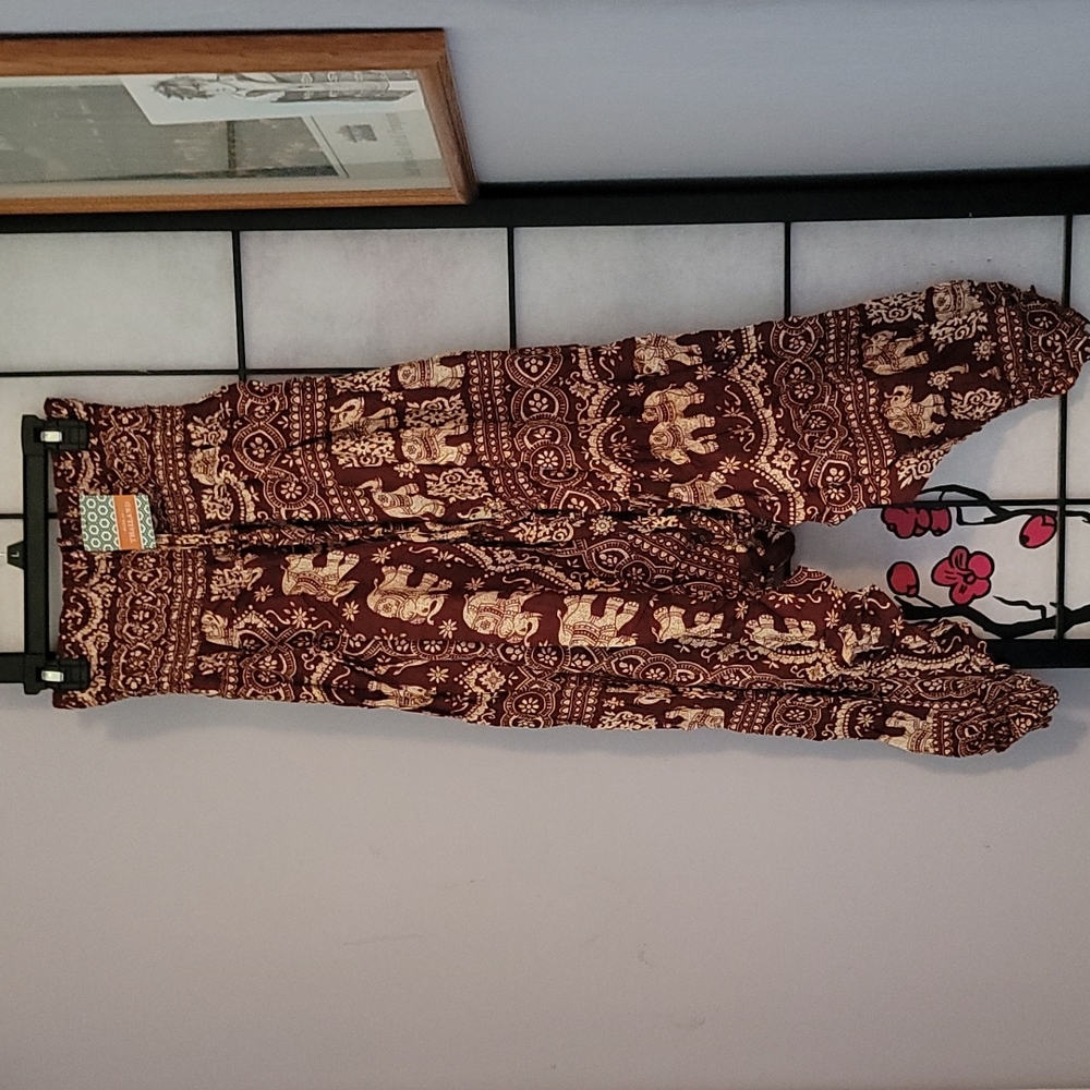Elephant Print Boho/Harem Pants